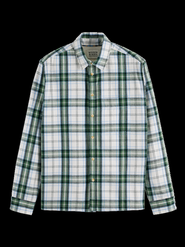 Maison Scotch Relaxed Fit Yarn-dyed Flannel Check Shirt