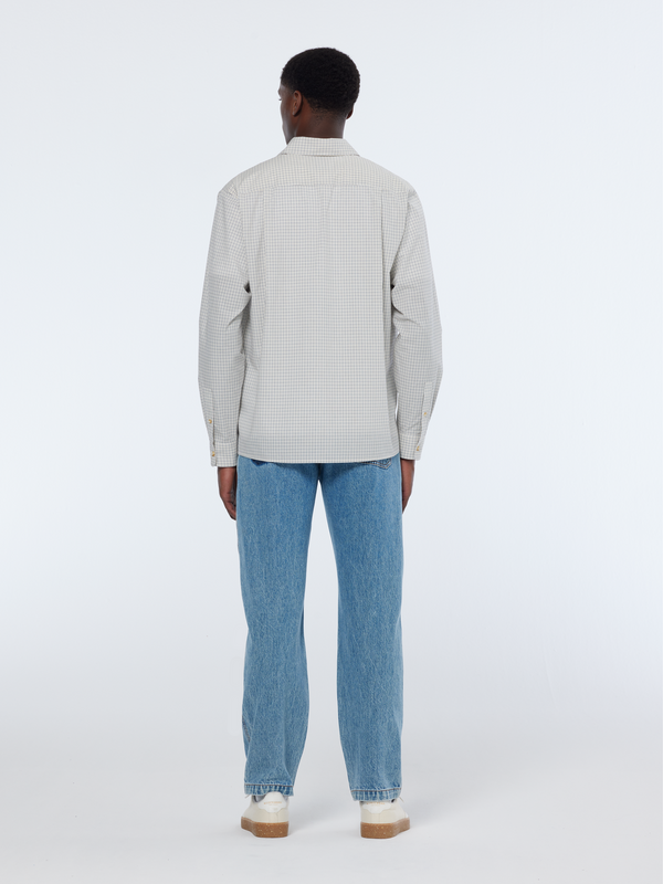 Maison Scotch Relaxed Fit Yarn-dyed Micro-check Shirt