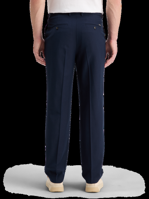 Maison Scotch RELAXED STRAIGHT FIT PLEATED WOOL BLEND CHINO