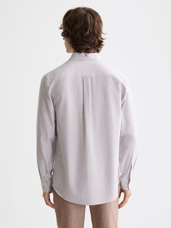 Maison Scotch Seasonal Essentials Striped Oxford Shirt