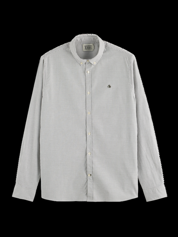 maison scotch Seizoensbenodigdheden Oxford gestreept overhemd