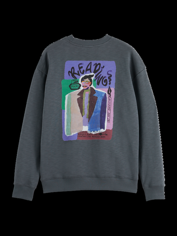 Maison Scotch Sweatshirt Met Artwork Op De Voorkant Achterkant