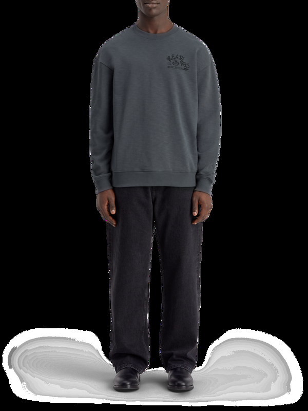 maison scotch Sweatshirt met artwork op de voorkant achterkant