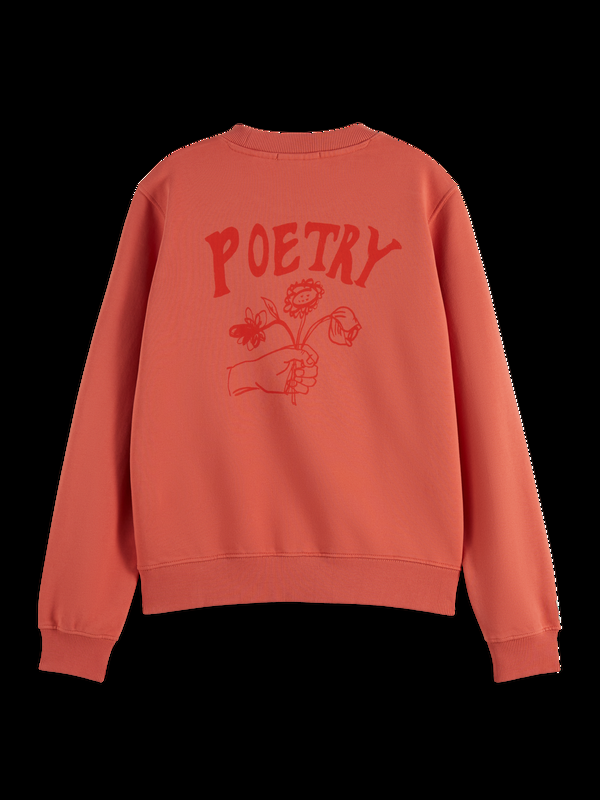 Maison Scotch Sweatshirt Met Normale Pasvorm En Artwork Op De Voor- En Achterkant