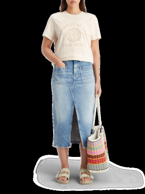 maison scotch T-shirt met normale pasvorm en artwork op de voorkant