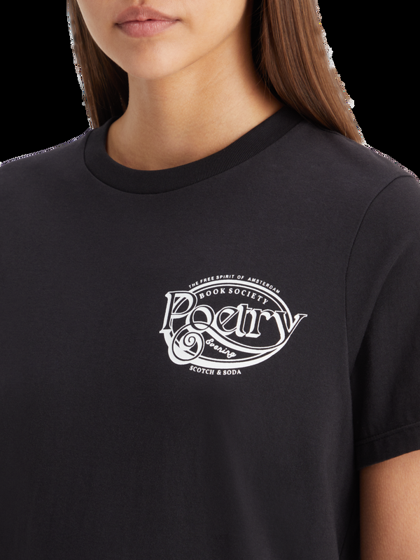 Maison Scotch T-shirt Met Normale Pasvorm En Klein Artwork Op De Borst