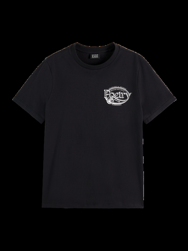 Maison Scotch T-shirt Met Normale Pasvorm En Klein Artwork Op De Borst