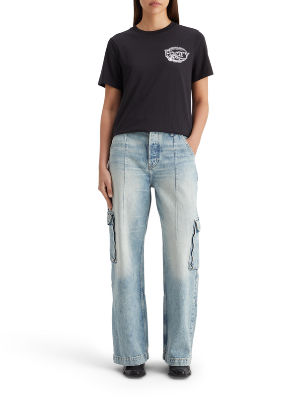 maison scotch T-shirt met normale pasvorm en klein artwork op de borst