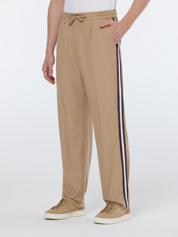 maison scotch Tape-trimmed tailored straight fit jogger