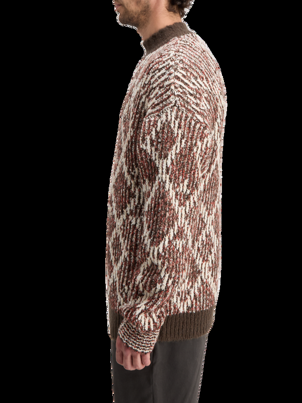 Maison Scotch TURTLE NECK JACQUARD EXTRA DROPPED SHOULDER SWEATER