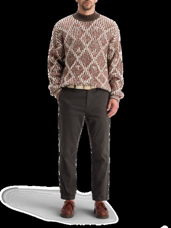 maison scotch TURTLE NECK JACQUARD EXTRA DROPPED SHOULDER SWEATER