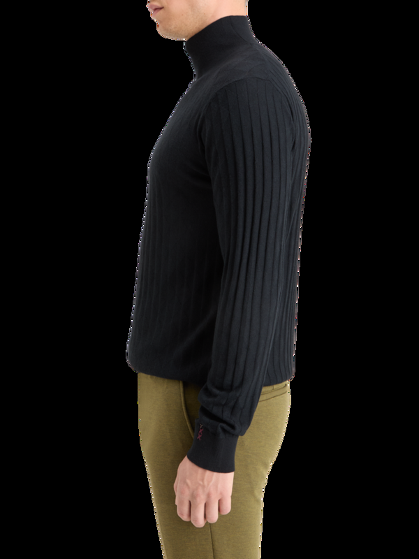 Maison Scotch TURTLE NECK REGULAR FIT RELIEF STITCH SWEATER