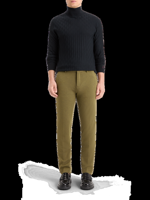 maison scotch TURTLE NECK REGULAR FIT RELIEF STITCH SWEATER