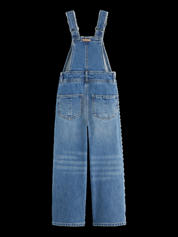Maison Scotch WASHED DENIM DUNGAREE WITH WIDE LEG- DREAMCATCHER