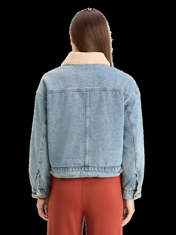 Maison Scotch WASHED DENIM JACKET WITH SHERPA DETAILS
