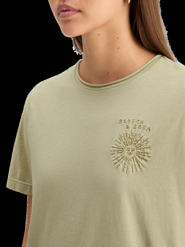 Maison Scotch WASHED WITH CHEST ARTWORK RELAXED FIT T-SHIRT