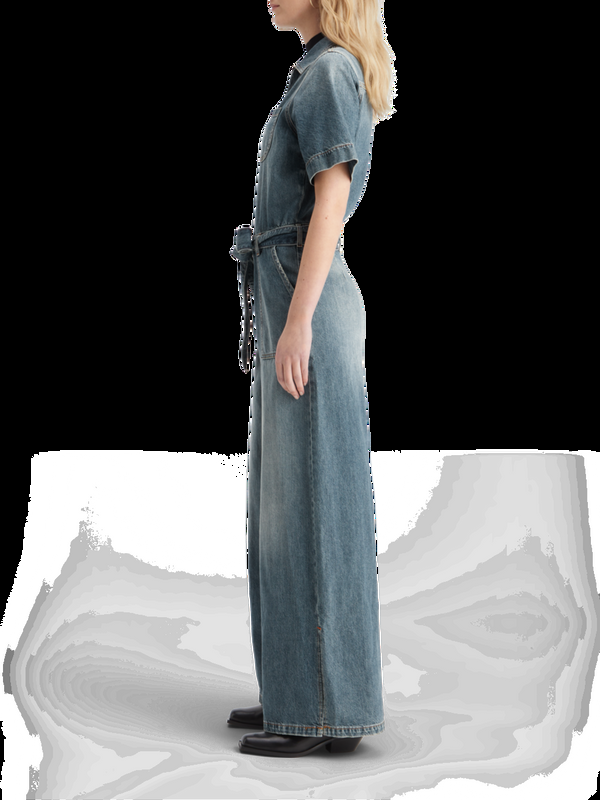 Maison Scotch Werkkleding Jumpsuit Van Gewassen Denim