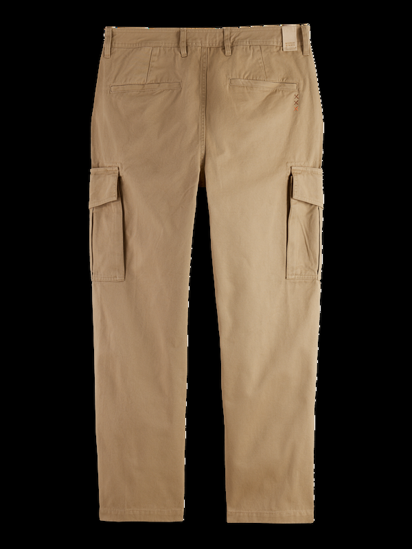 Maison Scotch Wijde Taps Toelopende Cargobroek Van Katoen-keperstof