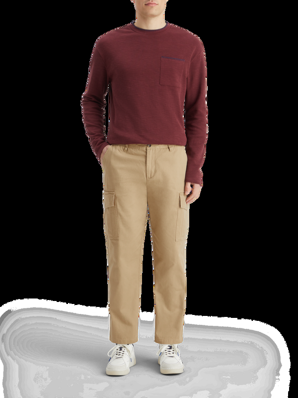 maison scotch Wijde taps toelopende cargobroek van katoen-keperstof maison scotch Wijde taps toelopende cargobroek van katoen-keperstof