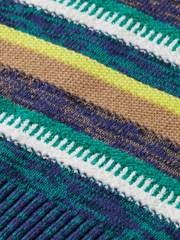 Maison Scotch YARN-DYED STRIPED STRUCTURED PULLOVER