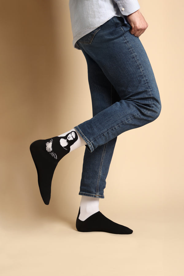 marcmarcs Y2 Mona Lisa black/white herensokken