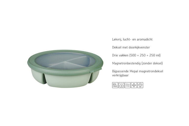 mepal Bento bowl Cirqula (250+250+500 ml) - Nordic sage
