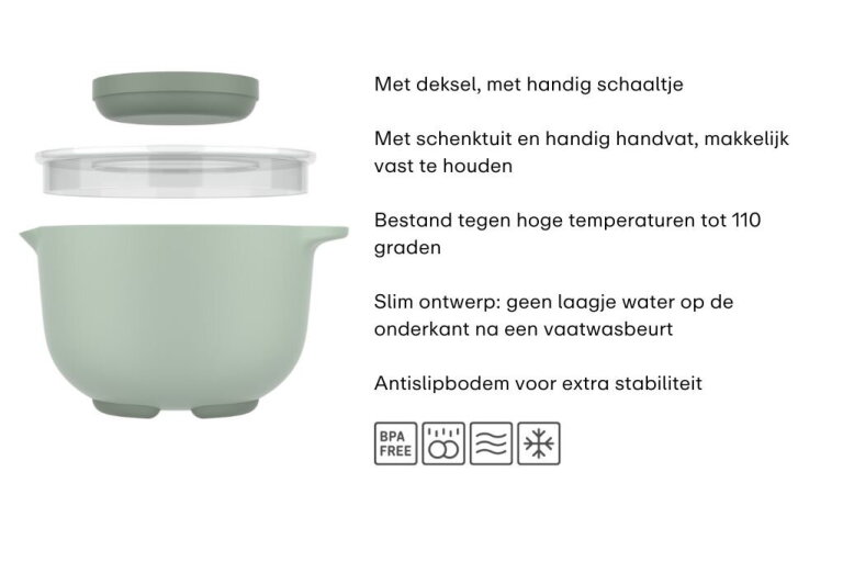 mepal Beslagkom met spatdeksel Chef It 3000 ml - navy