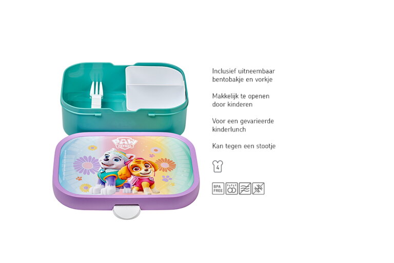 mepal Campus Bento lunchbox met vorkje - Paw Patrol Girls