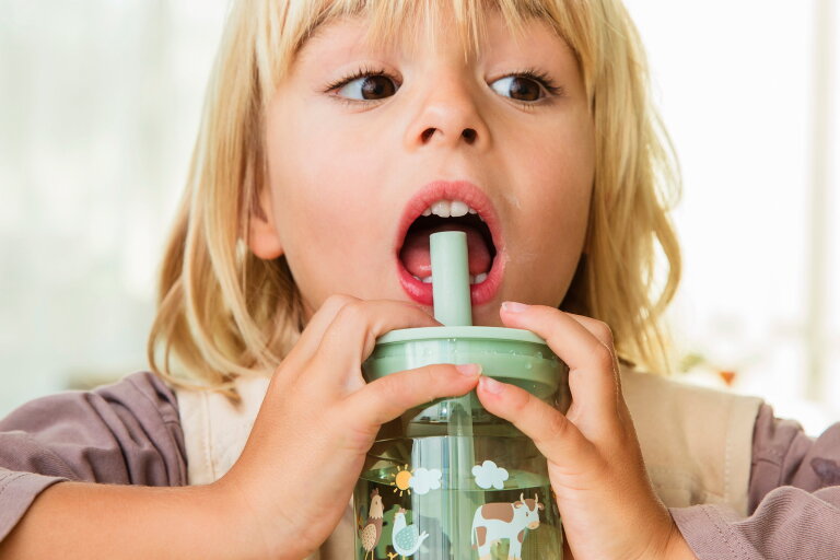 Mepal Kinderglas Mepal Mio 250 Ml Met Rietje - Forest Friends