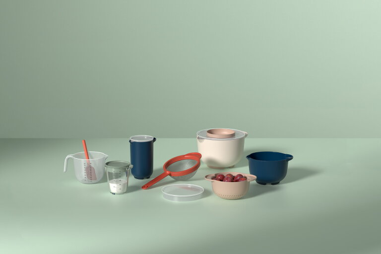 Mepal Maatbeker Met Deksel Chef It Glas 1000 Ml - Chalk