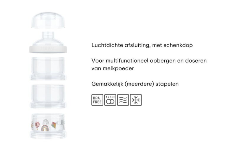 mepal Melkpoedertoren Mepal Mio 3-delig - Sunshine & Rainbow