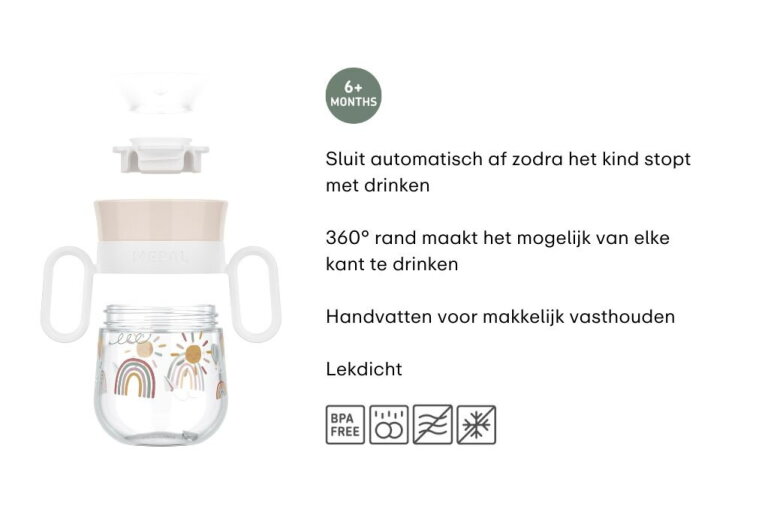 mepal 360° drinkbeker Mepal Mio 200 ml - Fairy Garden