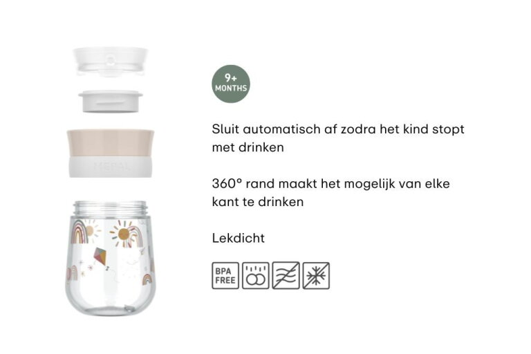 mepal 360° drinkbeker Mepal Mio 300 ml - Little Farm