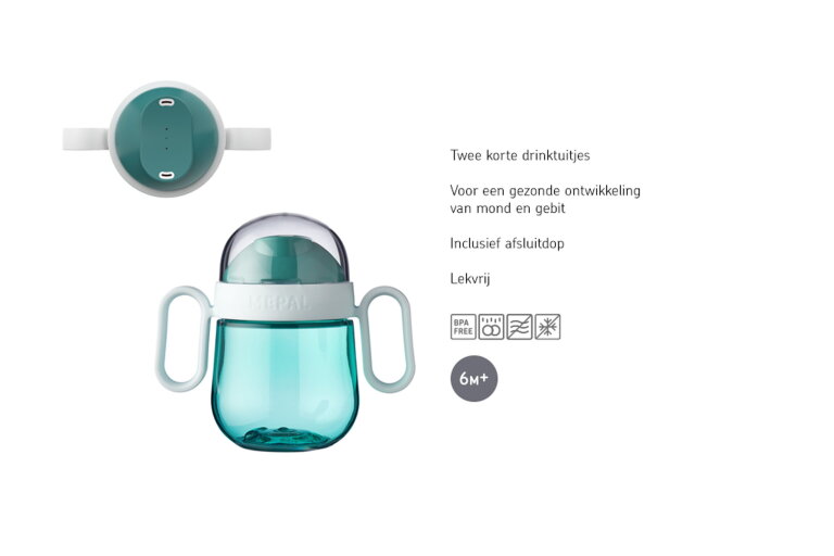 mepal Antilekbeker Mepal Mio 2.0 - Deep turquoise