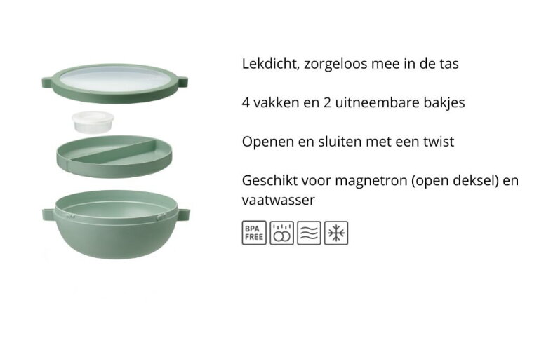 mepal Basic Bento lunchbowl Mepal Vita - Nordic sage