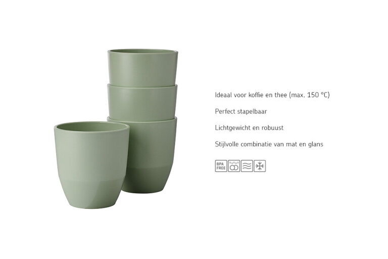 mepal Beker Silueta 200 ml - Nordic white