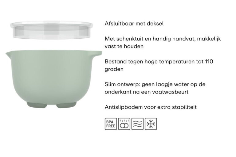 mepal Beslagkom met deksel Chef It 1500 ml - coral