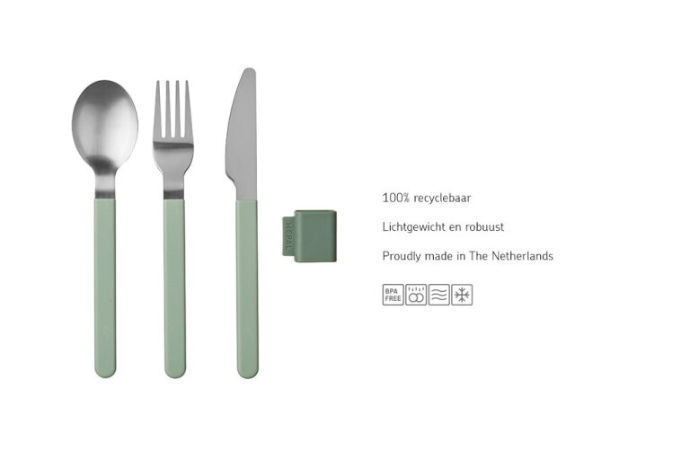 mepal Bestekset Silueta 3-delig - Nordic sage
