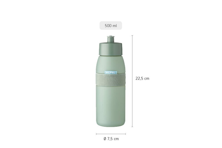 mepal Bidon Ellipse 500 ml - Nordic sage