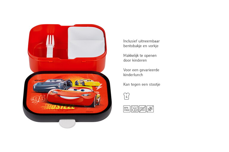 mepal Campus Bento lunchbox met vorkje - Cars