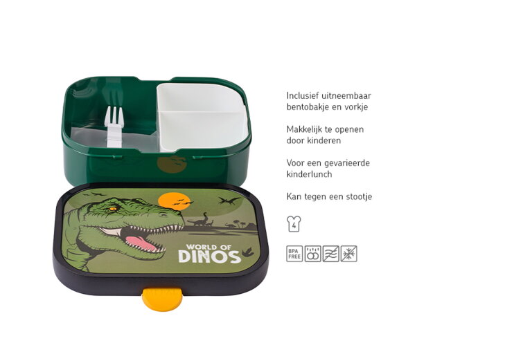mepal Campus Bento lunchbox met vorkje - Dino