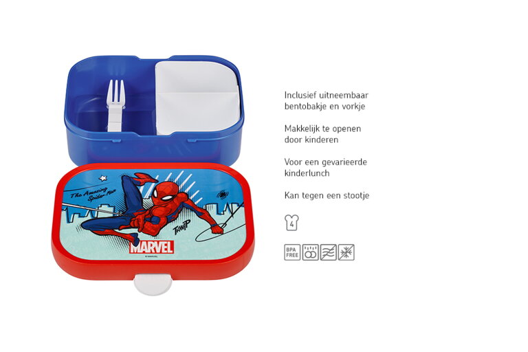 mepal Campus Bento lunchbox met vorkje - Spiderman