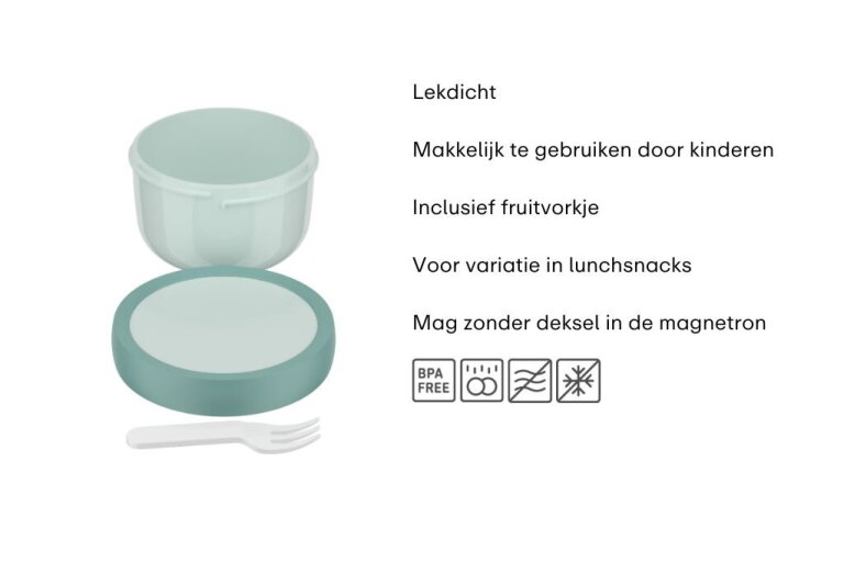 mepal Campus fruitbox 300 ml met vorkje - Jungle