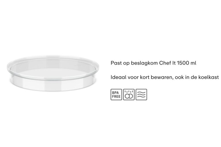 mepal Deksel beslagkom Chef It 1500 ml - transparant