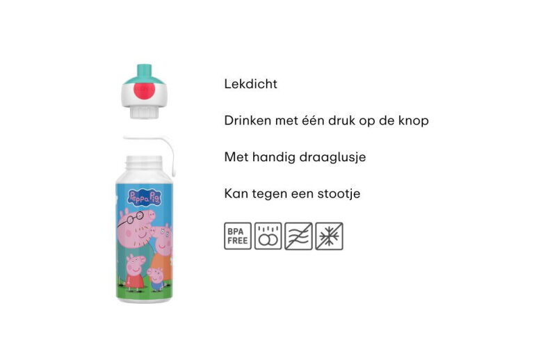 mepal Drinkfles pop-up Campus 400 ml - Peppa Pig