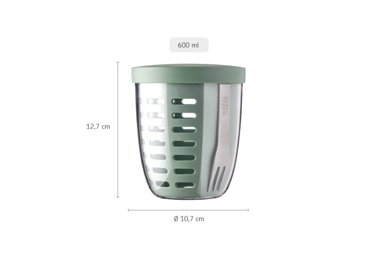 Mepal Fruit & Veggie Pot Ellipse - Rubine Red