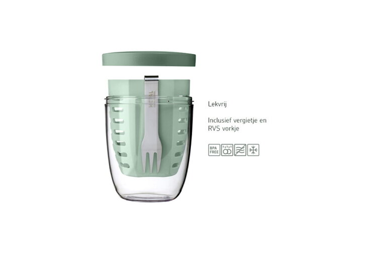 mepal fruit & veggie pot ellipse - rubine red