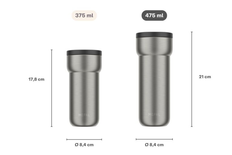 Mepal Isoleerbeker Ellipse 475 Ml - Nordic Black