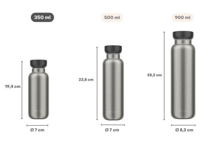 Mepal Isoleerfles Ellipse 350 Ml - Nordic Black