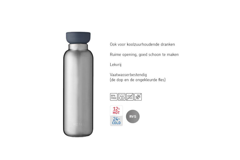 mepal Isoleerfles Ellipse 500 ml - Nordic black
